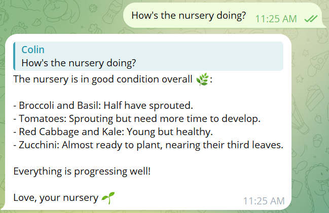 Nursery status check
